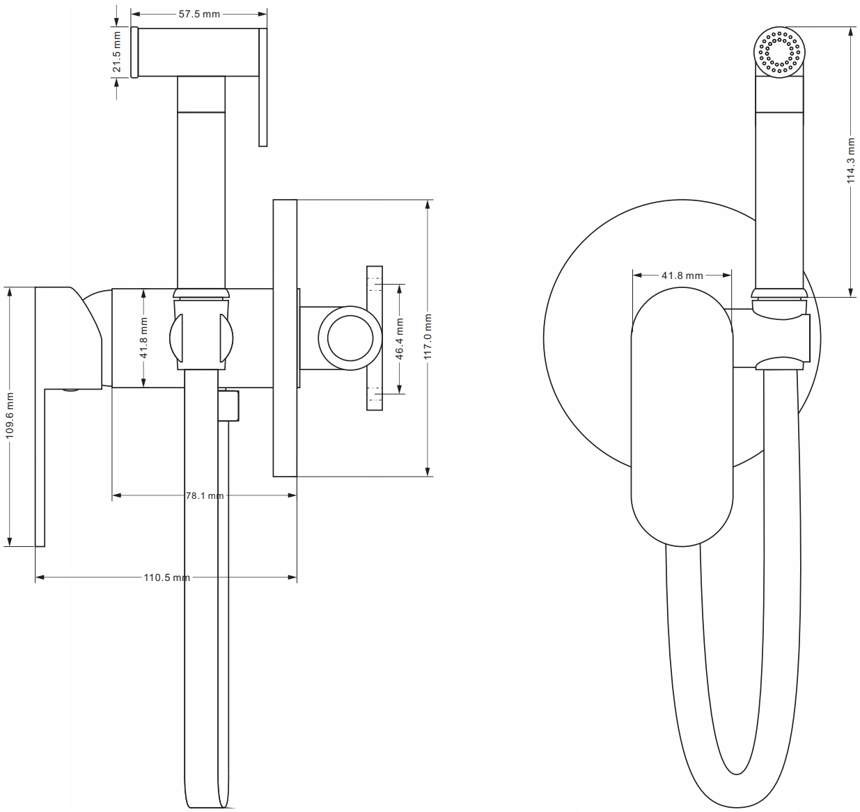 MEXEN MILO BATERIA BIDETOWA PODTYNKOWA ZŁOTA Marka Mexen