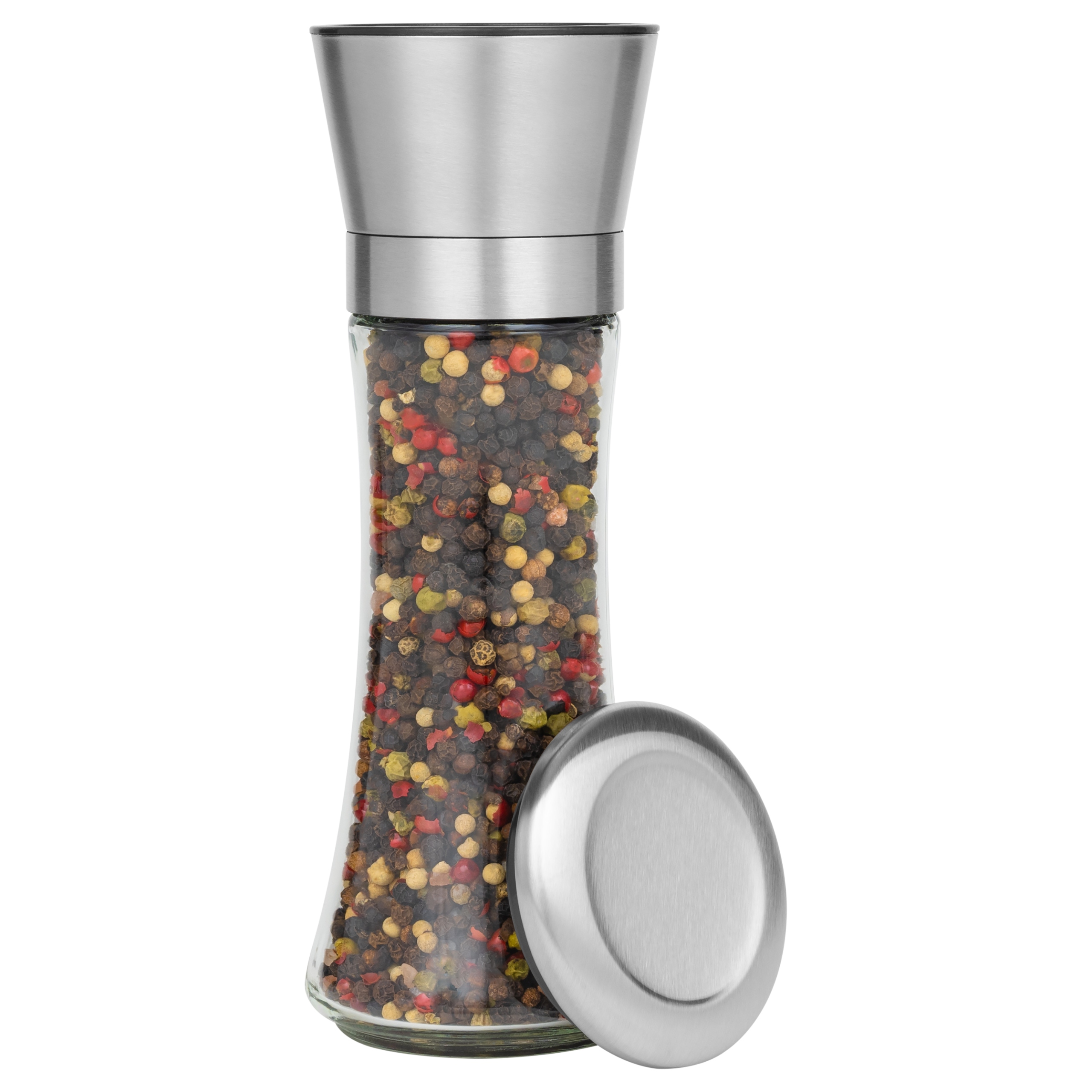 CERAMICZNY MŁYNEK DO MIELENIA SOLI PIEPRZU PRZYPRAW 210ml INOX 2szt + TORBA Rodzaj młynek ręczny