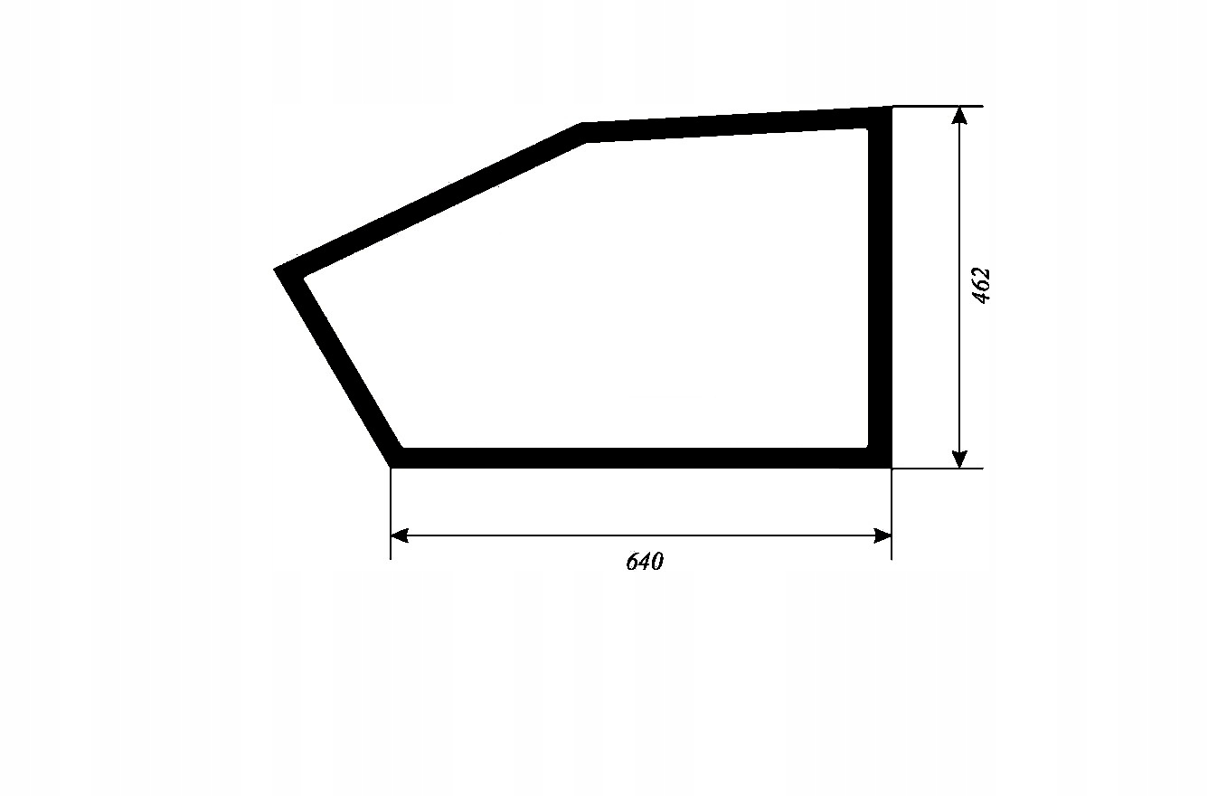 333/E0252 - стекло нижней двери JCB 505-20 TC, 525-60, 333 / E0252