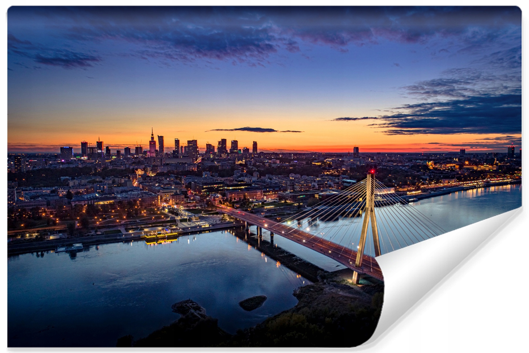 Fototapeta Varšava panorama na chodbu 360x240