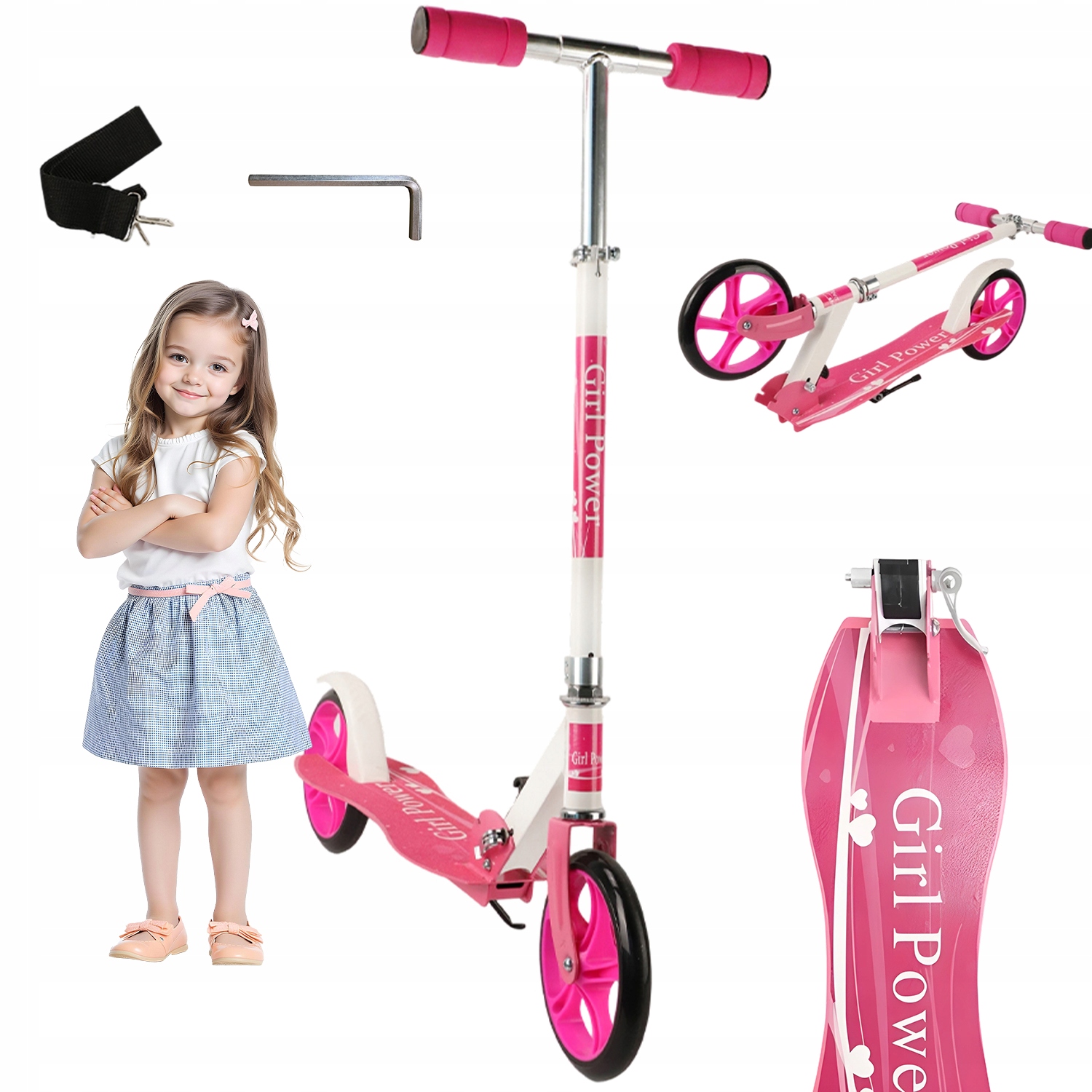 Hulajnoga dla dzieci duża miejska składana regulacją wysokości