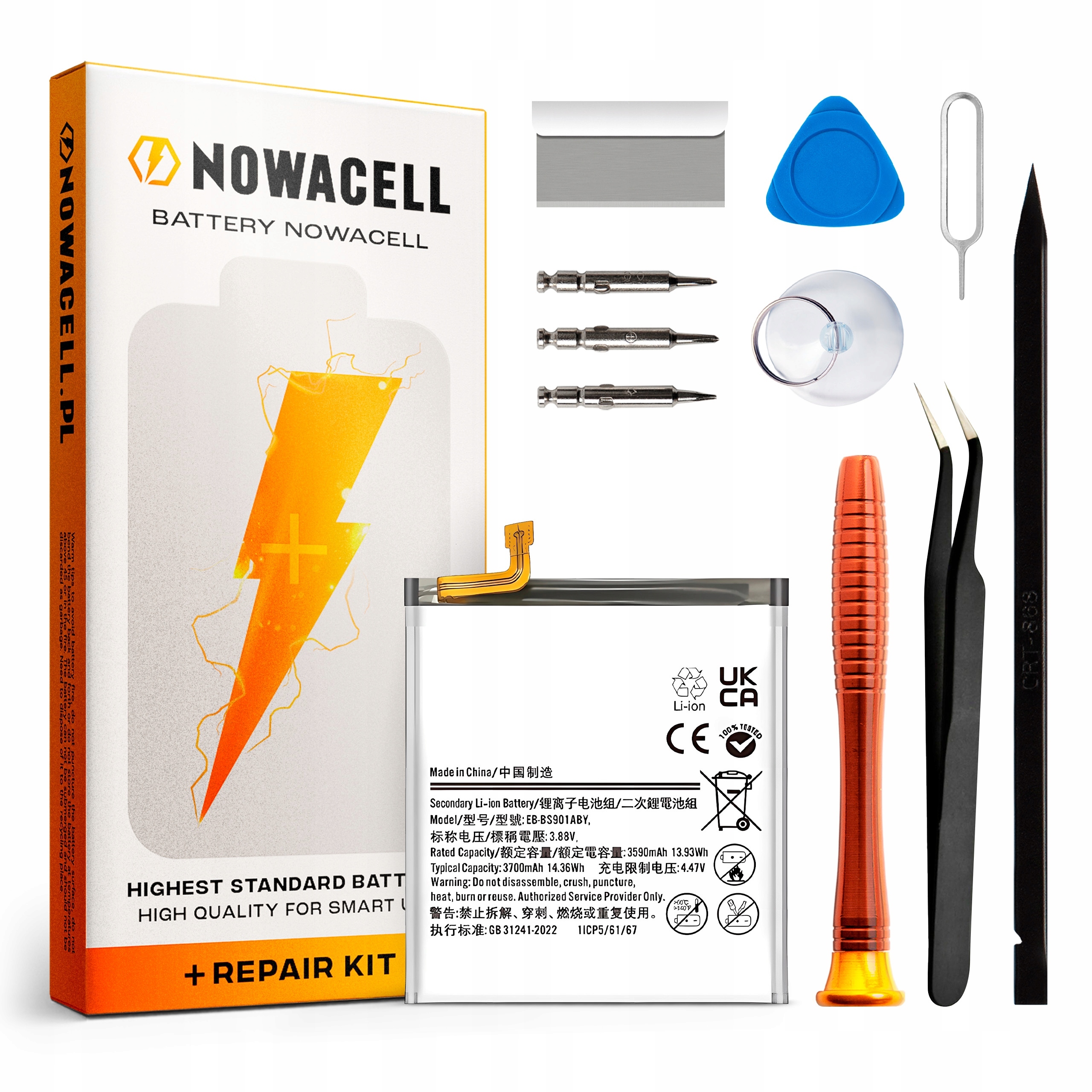 Bateria EB-BS901ABY do Samsung Galaxy S22 Zestaw 3700 mAh Nowacell