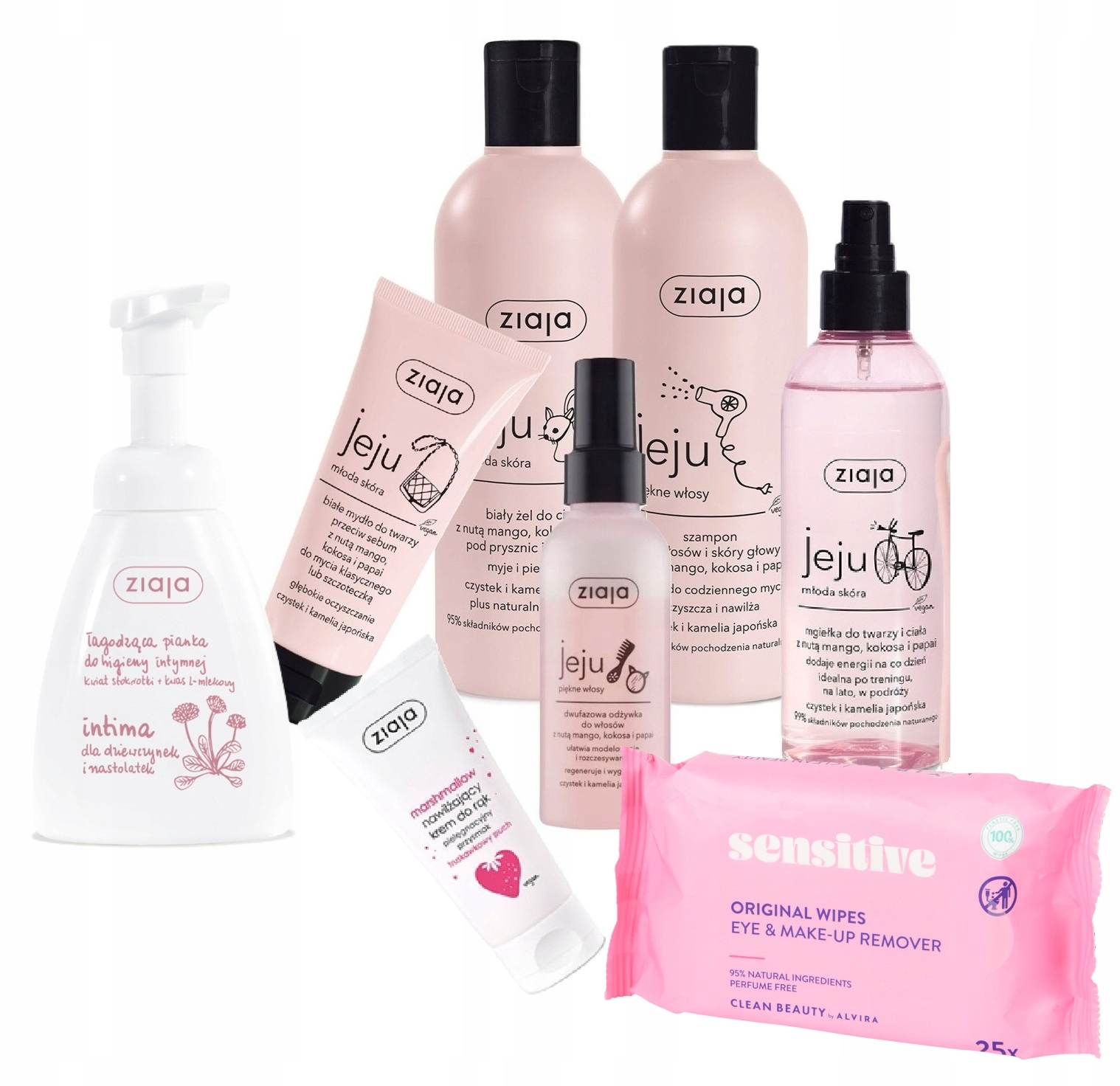 Jeju Różowa Stokrotka Marshmallow Zestaw Kosmetyków