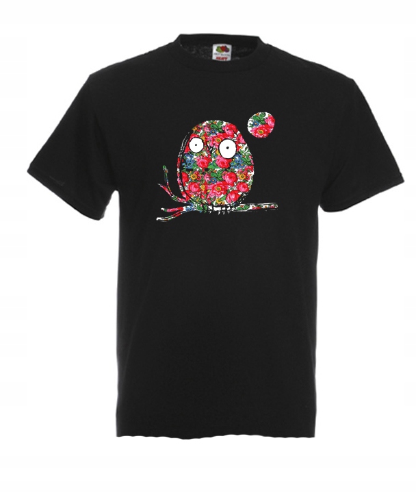 

L Koszulka Męska Folkowe Wzory Sowy Folk Serce