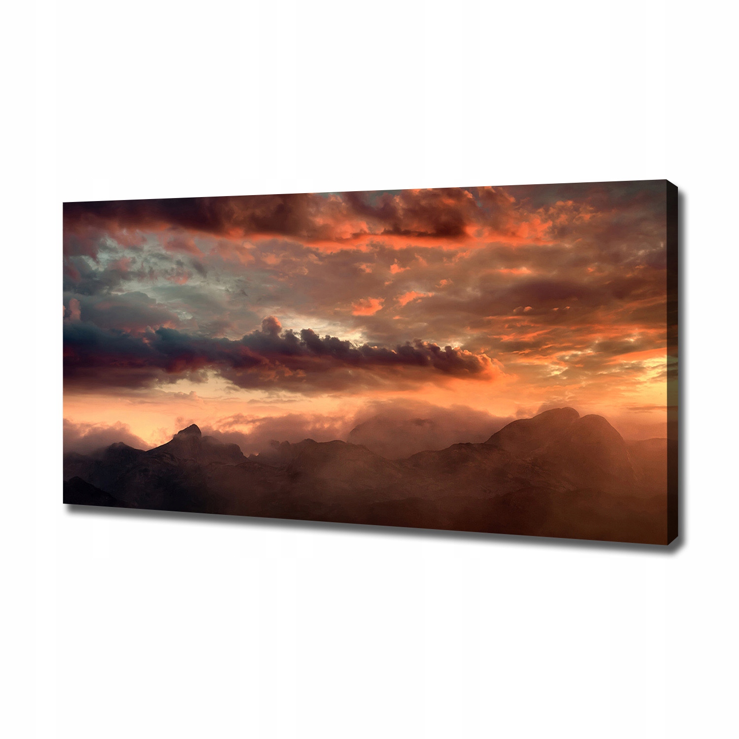 

Foto obraz na płótnie Zachód słońca góry 120x60 cm