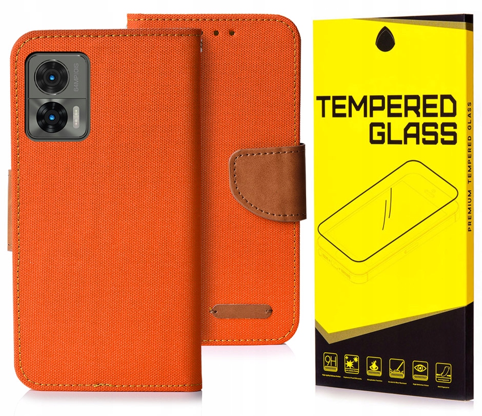 

Etui Portfel Canvas Do Motorola Edge 30 Neo Szkło
