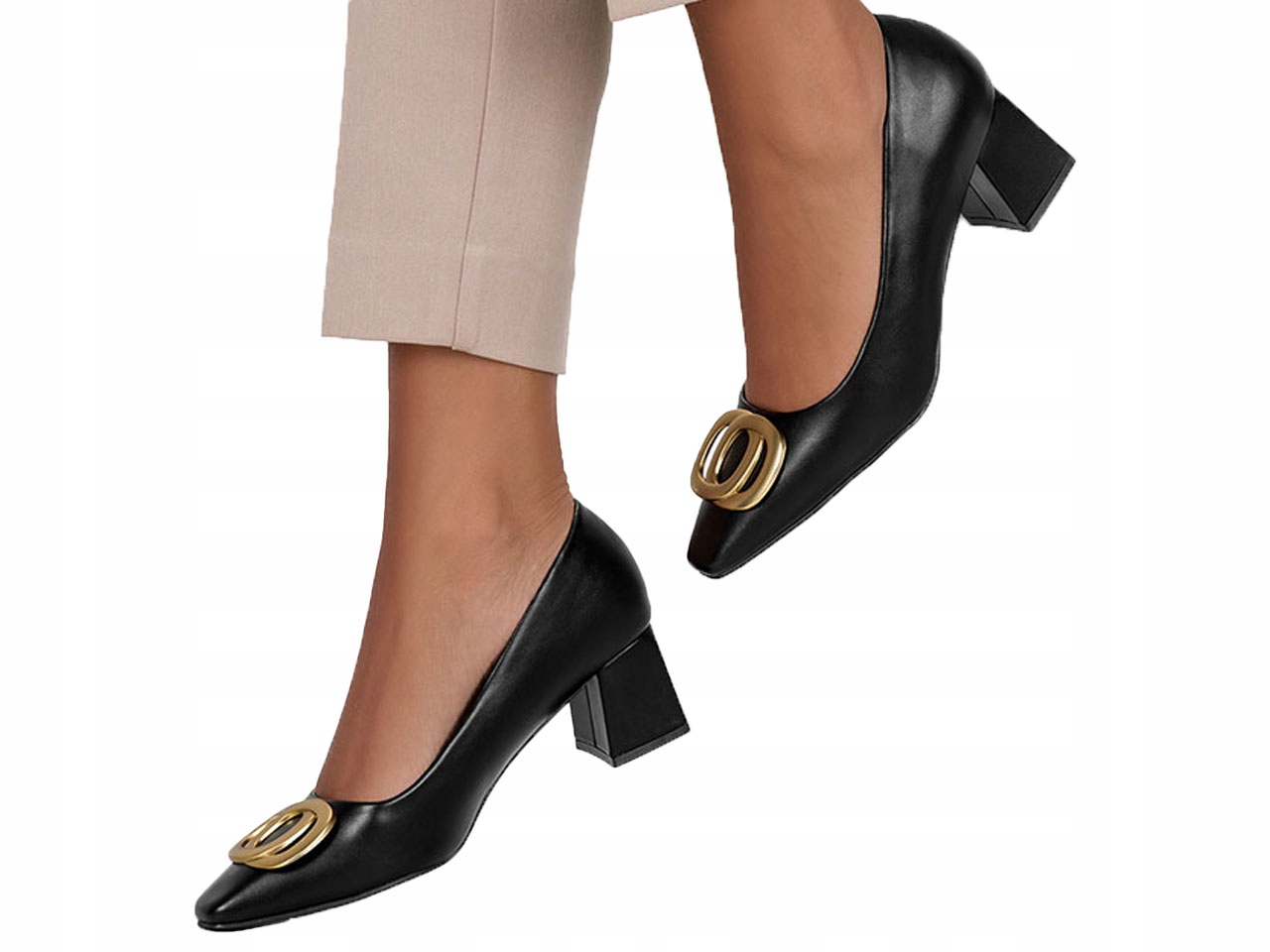 CZÓŁENKA DAMSKIE ZE SKÓRZANĄ WKŁADKĄ ZŁOTA OZDOBA WYGODNE BUTY NEW r 36