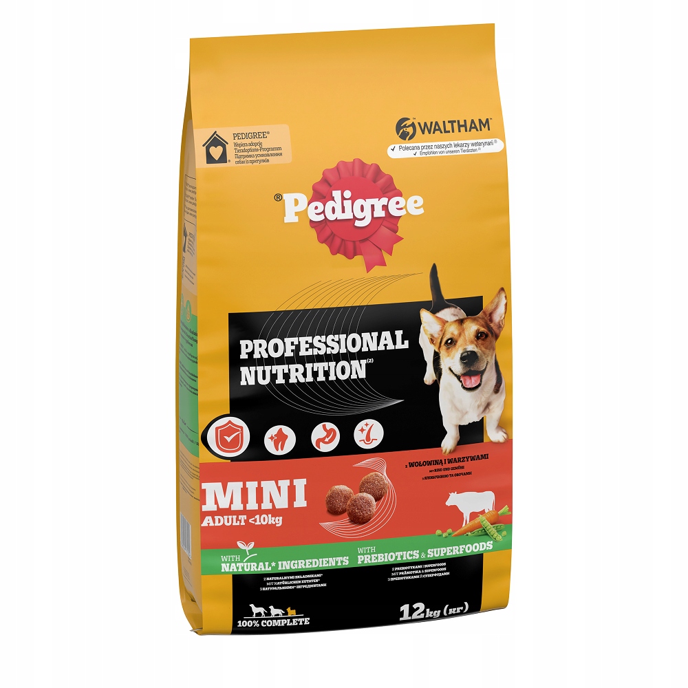 Sucha Karma Dla Psa Pedigree Adult Małe Rasy Z Wołowiną I Warzywami 12KG