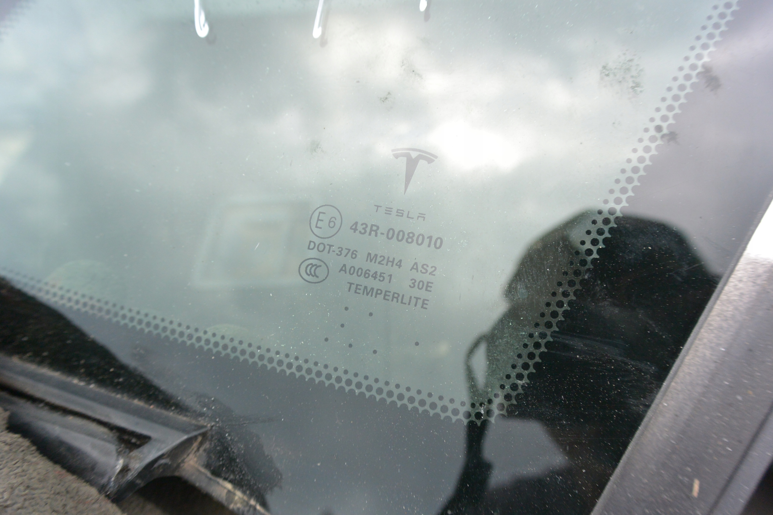 window bodywork rear part right left TESLA MODEL S