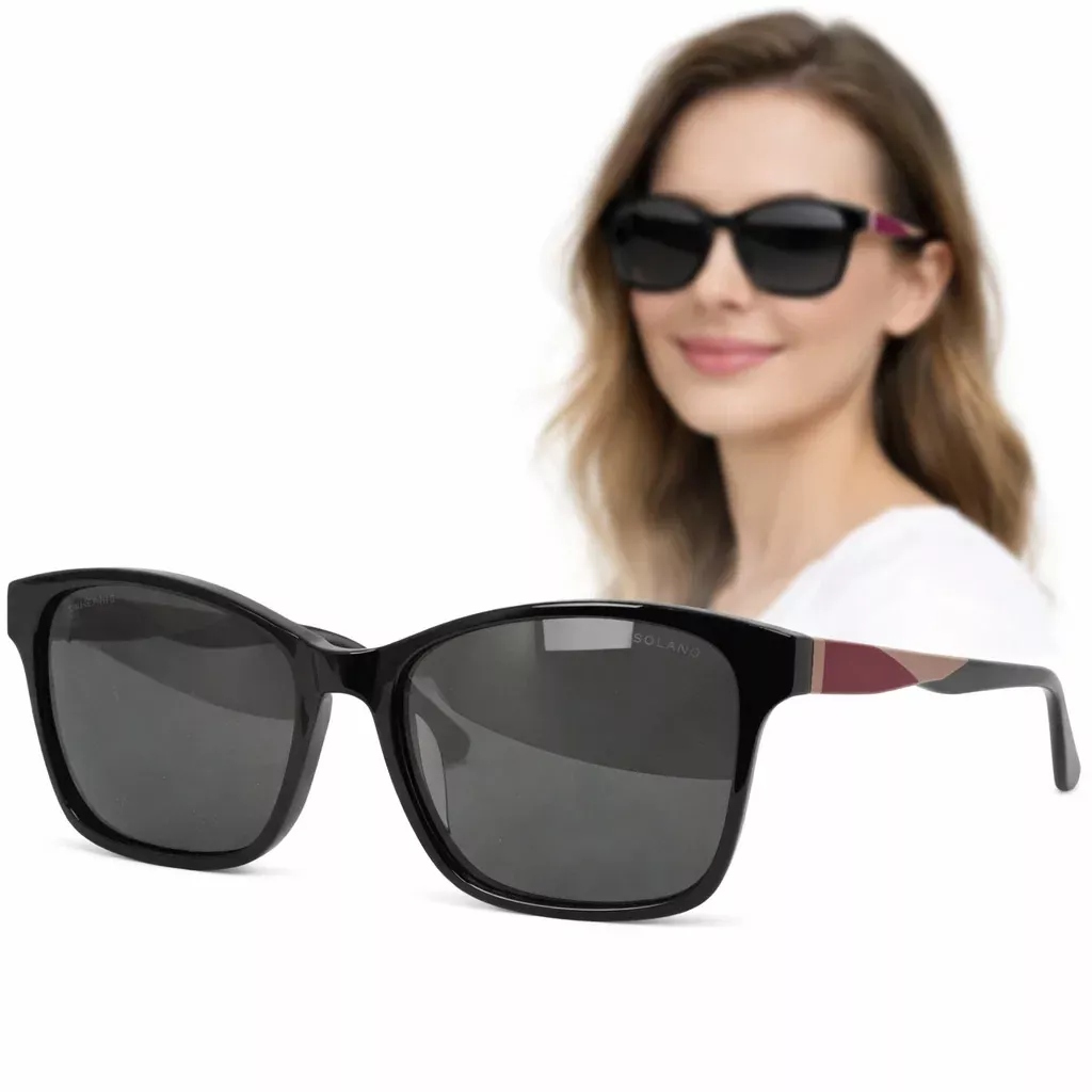 Dámské polarizační brýle černé s vínově šedými čočkami SS90207A