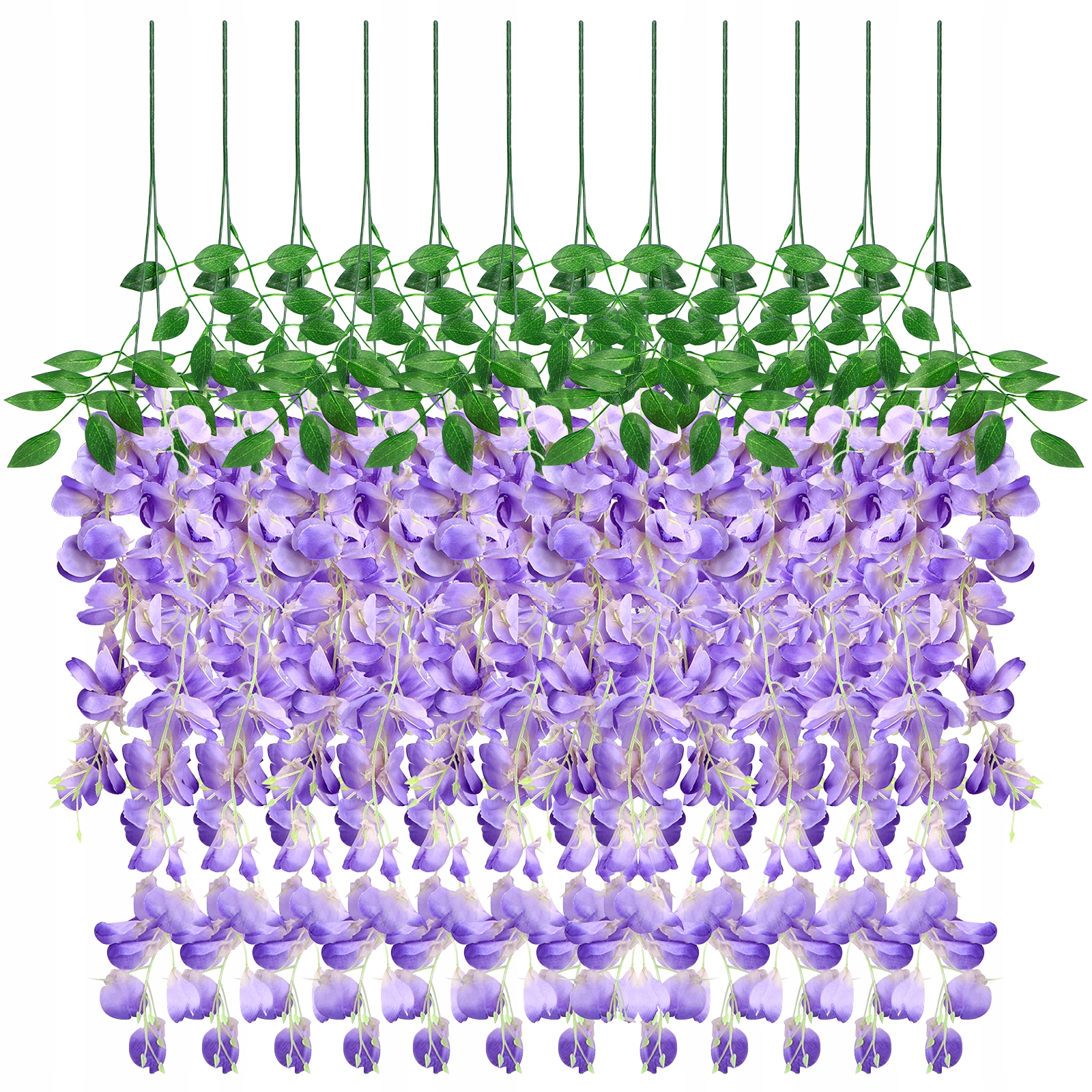SZTUCZNE WISZĄCE KWIATY WISTERIA 12 SZT DEKORACJE ŚLUBNE