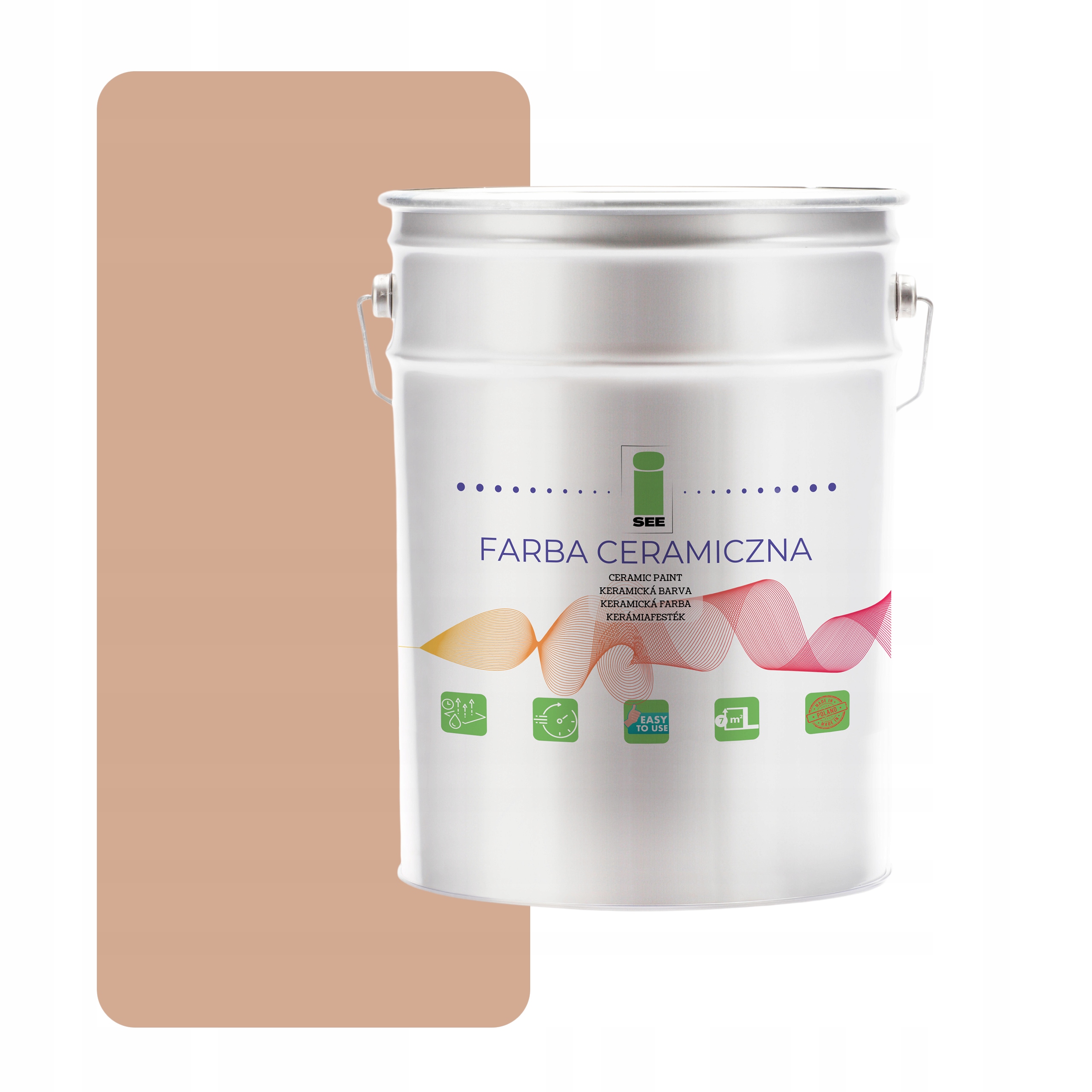 Keramická Farba Na Stenu Umývateľná, Béžová, Teplá, 10 L, Odolná Voči Škvrnám