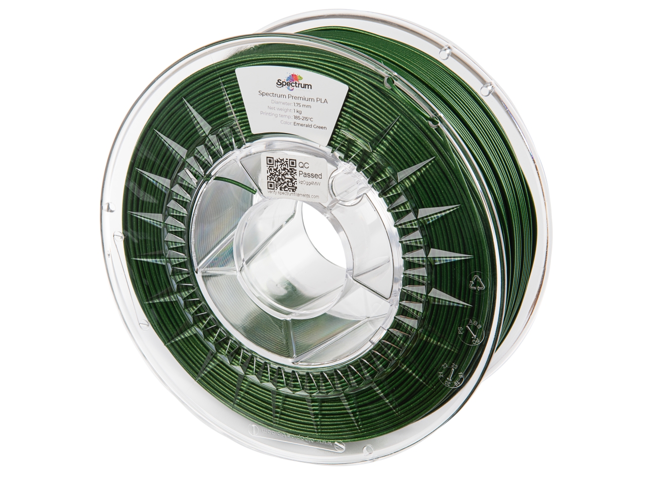 Filament Spectrum Pla Glitter Emerald Green Zelená 1,75 mm 1 kg