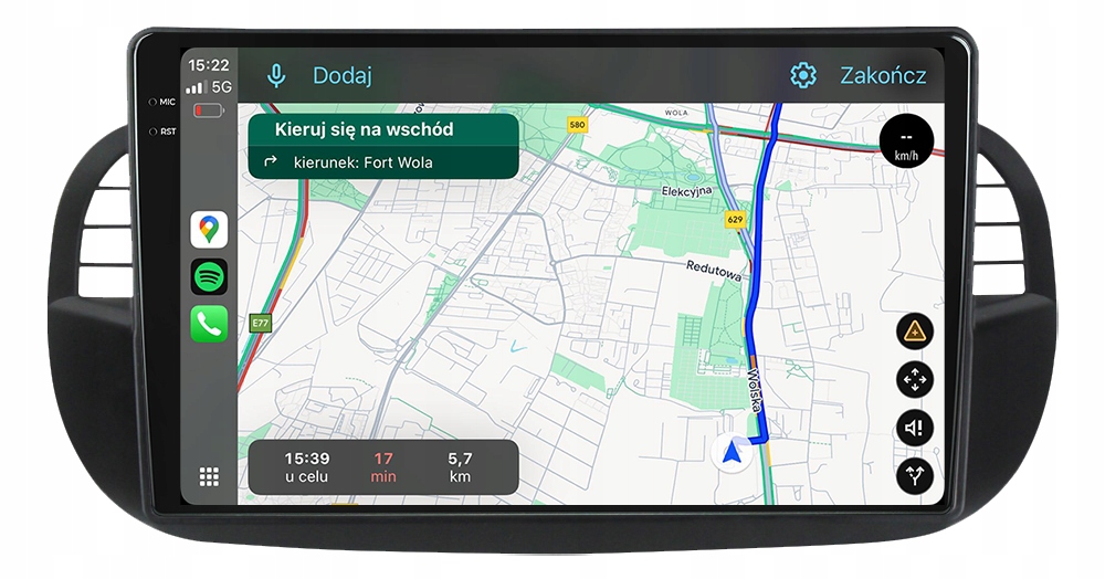 Fiat 500 Rádio Navigace Android 12GB/256GB 2K Qled Carplay