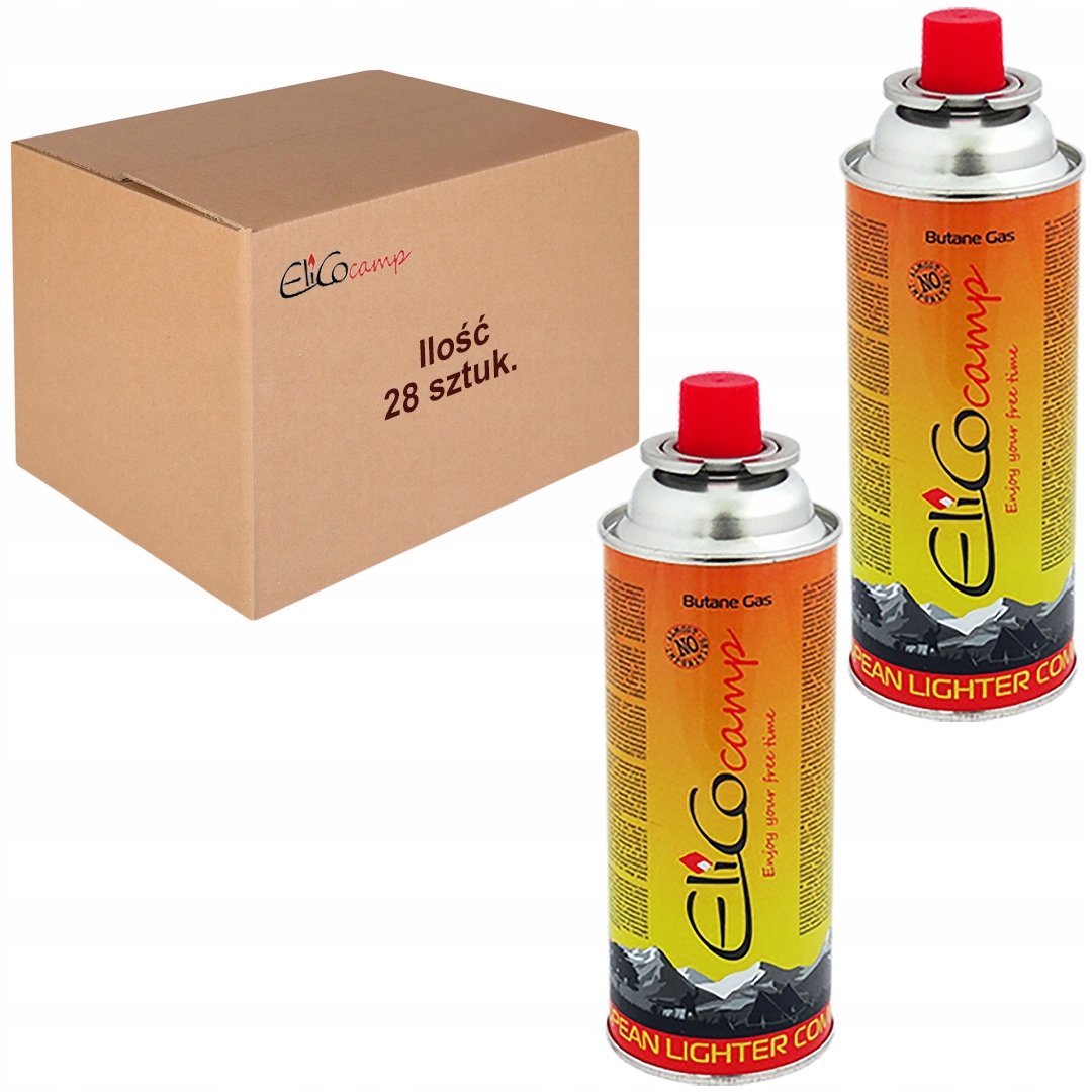 28 x plynová náplň hořák sporák 393 ml 220 g ELICOcamp