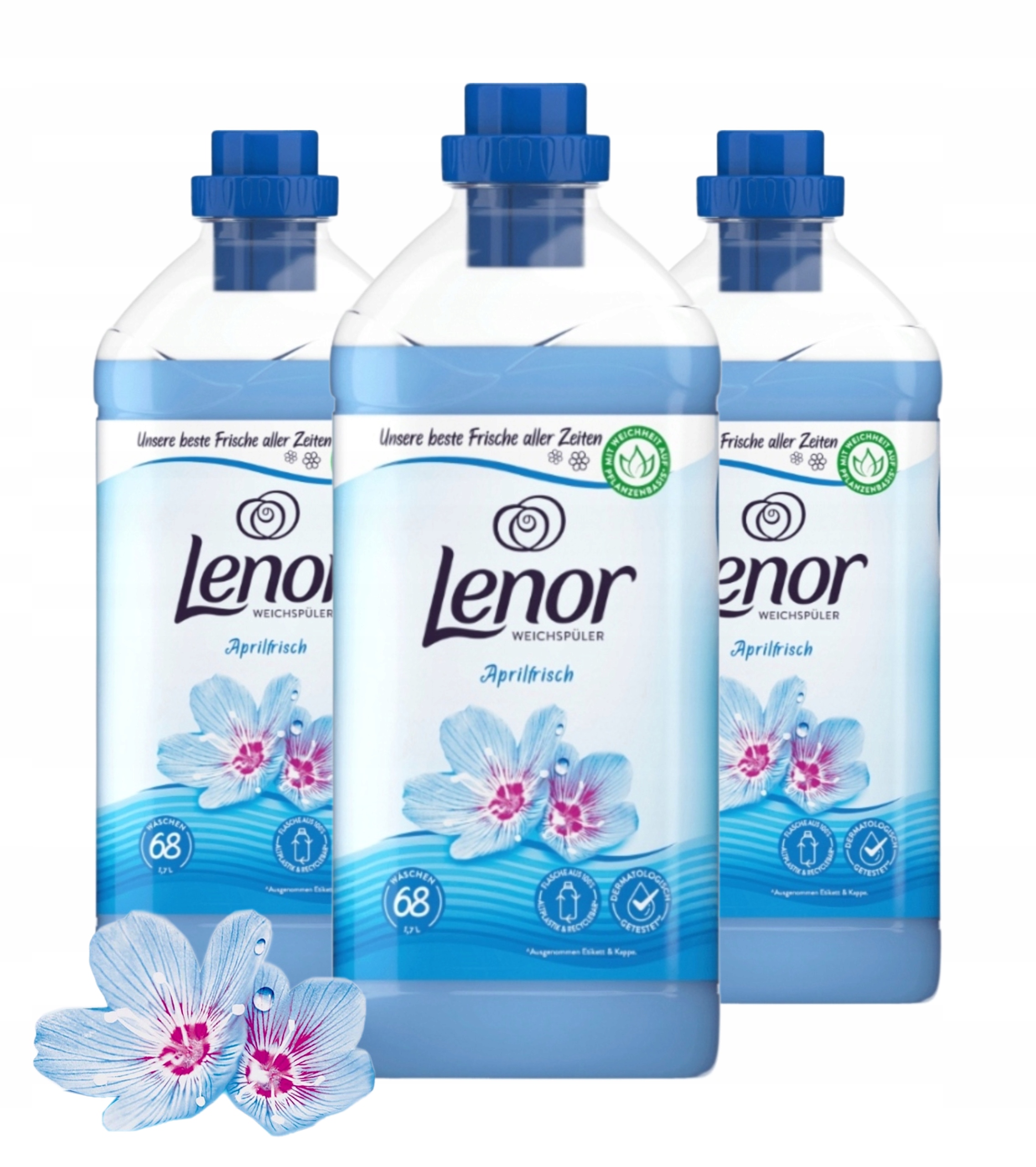 Levně Lenor Tekutá aviváž Aprilfrisch modrá Němčina De 3x1,7L