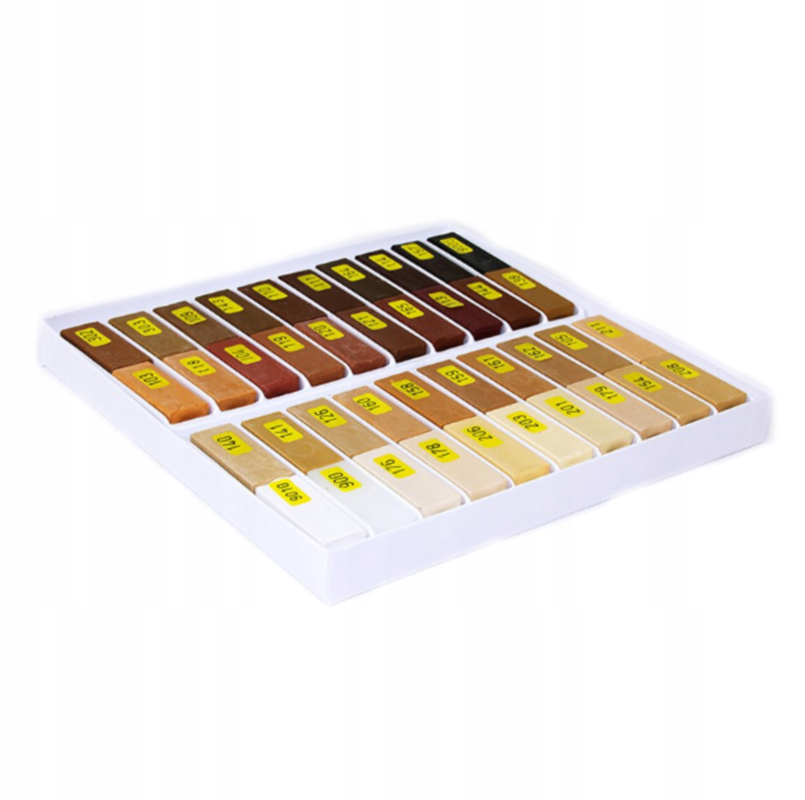 König Tvrdý vosk na opravu, 40 ks, odtiene drevín, čierna, biela