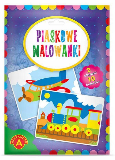 

Piaskowe malowanki pociąg i samolot Alexander