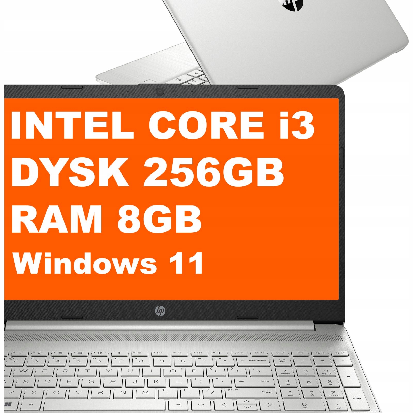Notebook Hp 15-dy Intel i3 8GB 256GB Intel Uhd 15,6" FullHD Win 11 Stříbrný