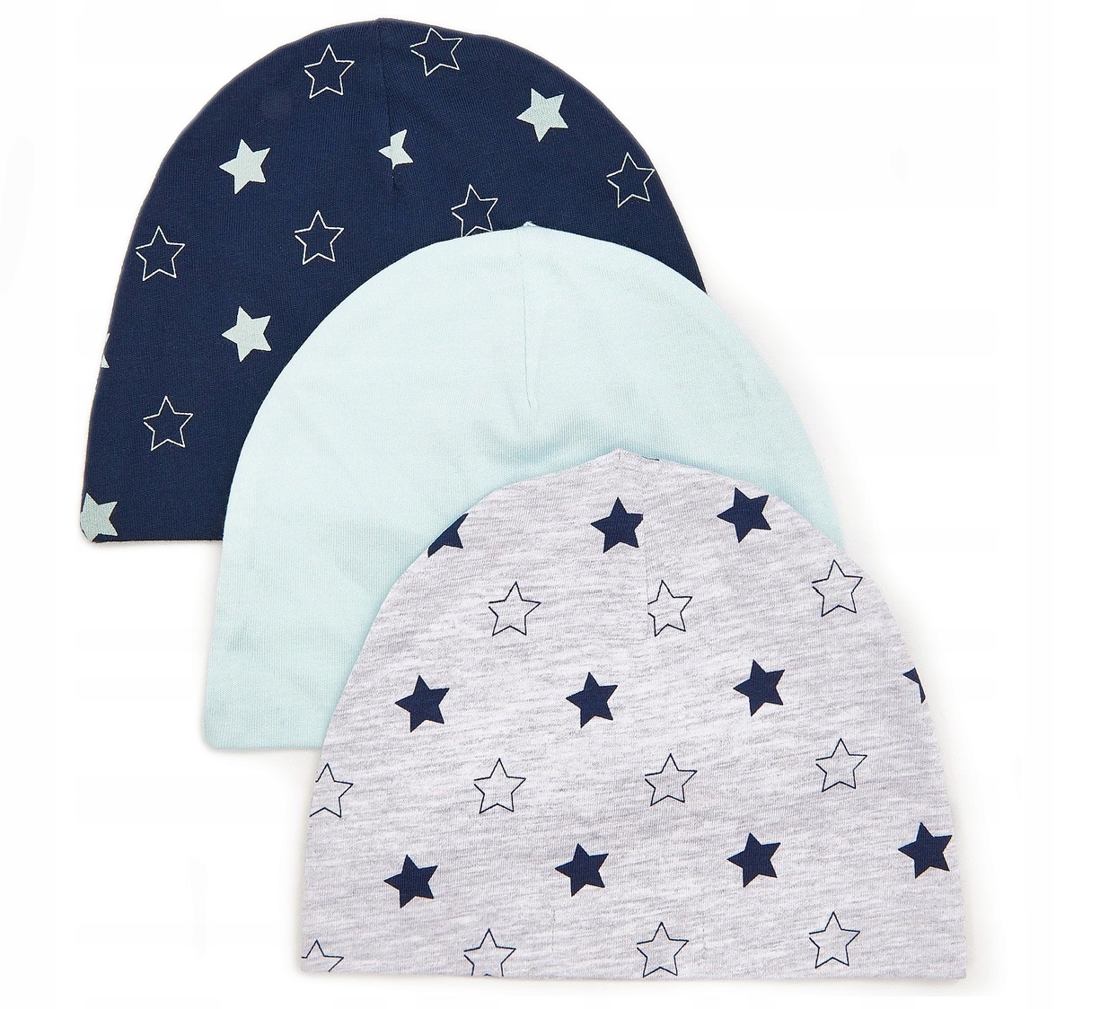 

Komplet Czapka Chłopięca 3 Pack Gwiazdy/ Pastel 74