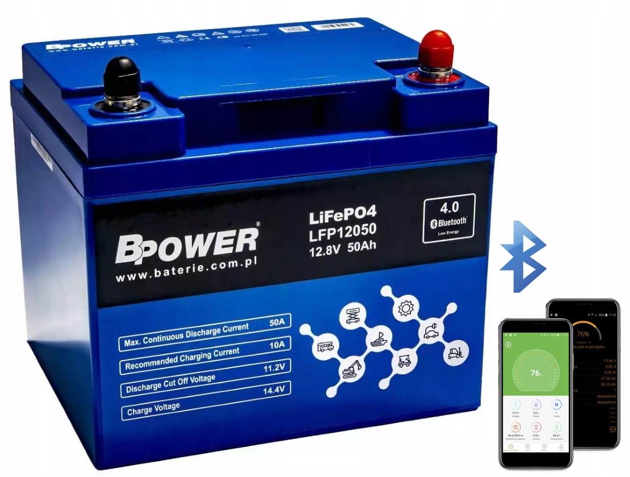 Bpower LiFePO4 12V 50AH Ups Przemysł Zasilacz Awaryjny Serwer Szaf Rack Bms