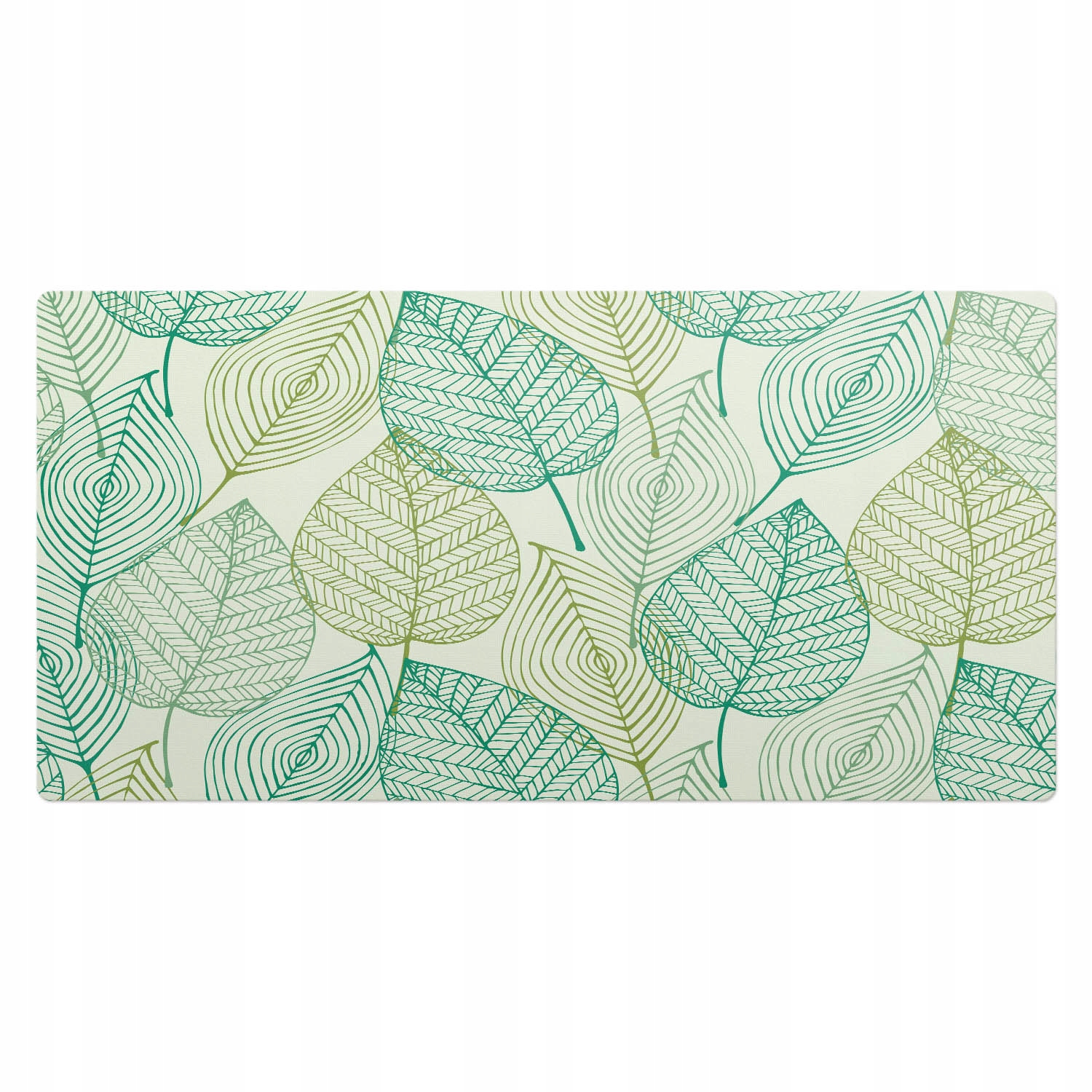 Vinylová podložka na psací stůl s potiskem Listnaté vzory na pozadí 100 x 50 cm