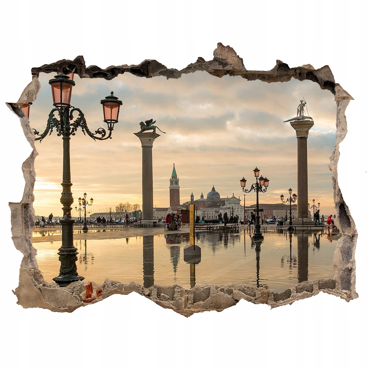 

Fototapeta dziura na ścianę 3d Wenecja Włochy