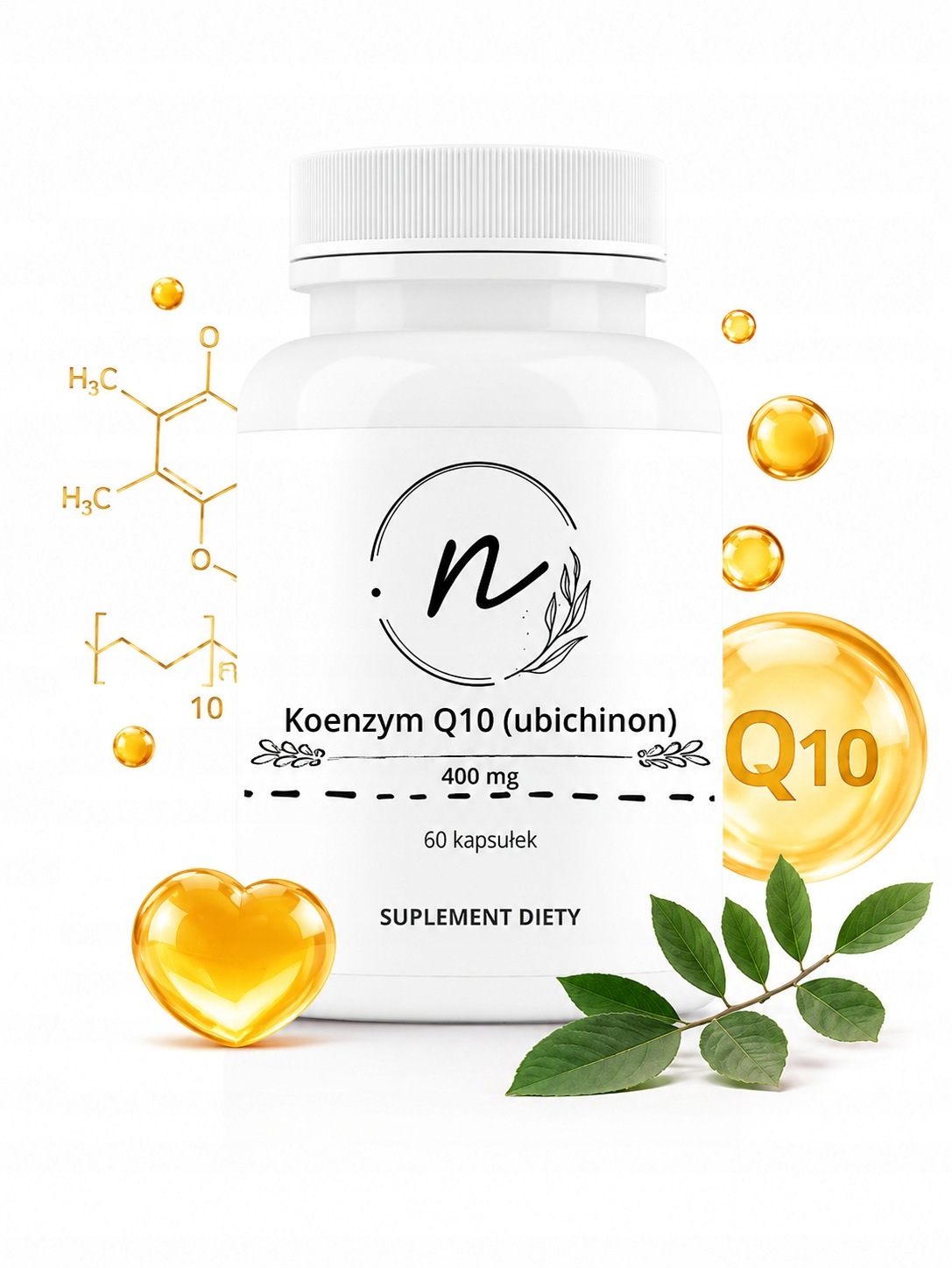 Koenzym Q10 400 mg NaturePro 60 kapslí srdce, oběhový systém, biologicky dostupný
