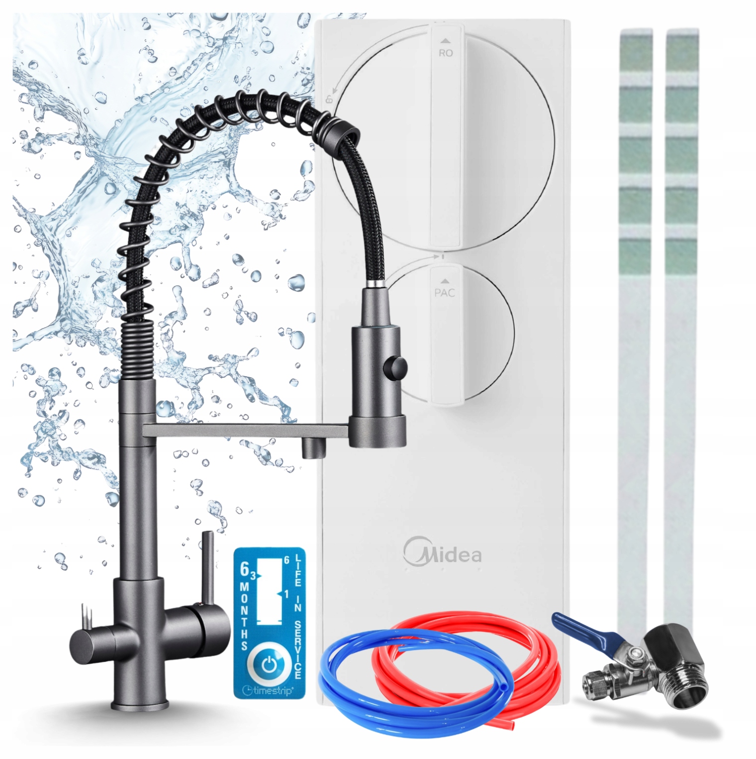 Filtrační Systém Pitné Vody Midea 400GPD A Flexibilní Třícestná Baterie