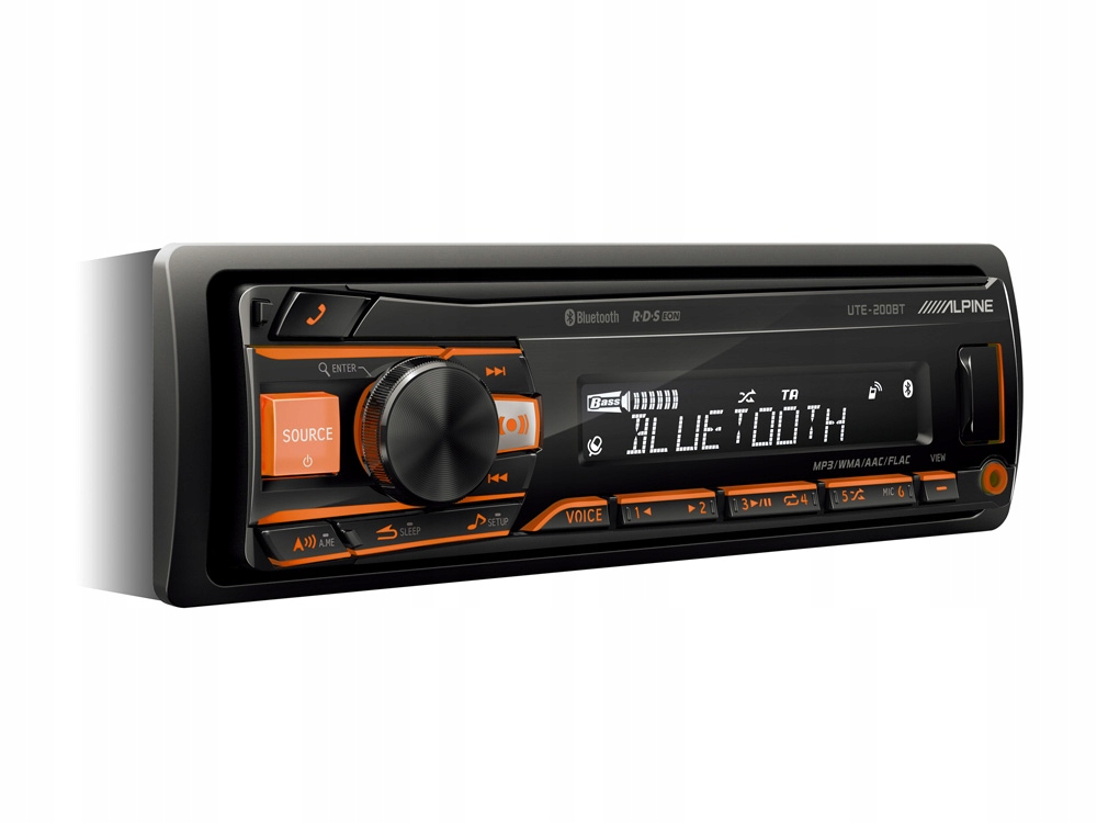 ALPINE UTE-201BT / BT / FLAC / USB / MULTICOLOR / AUX - RADIO SAMOCHODOWE Model UTE-201BT