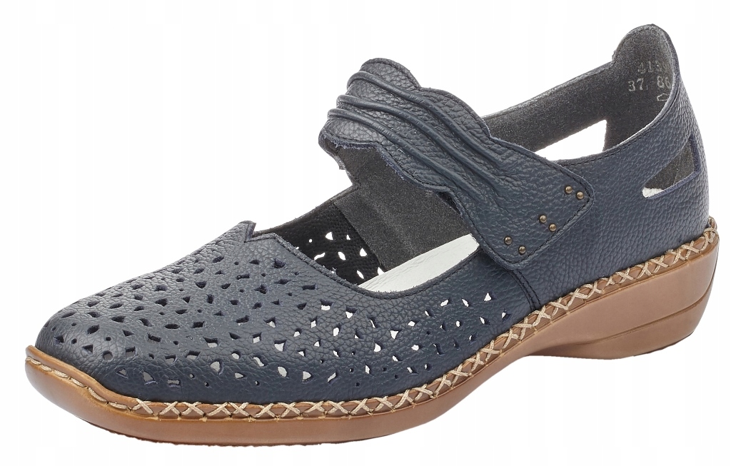 Rieker 41399-14 vel.38 modré pohodlné polobotky jarní sandály
