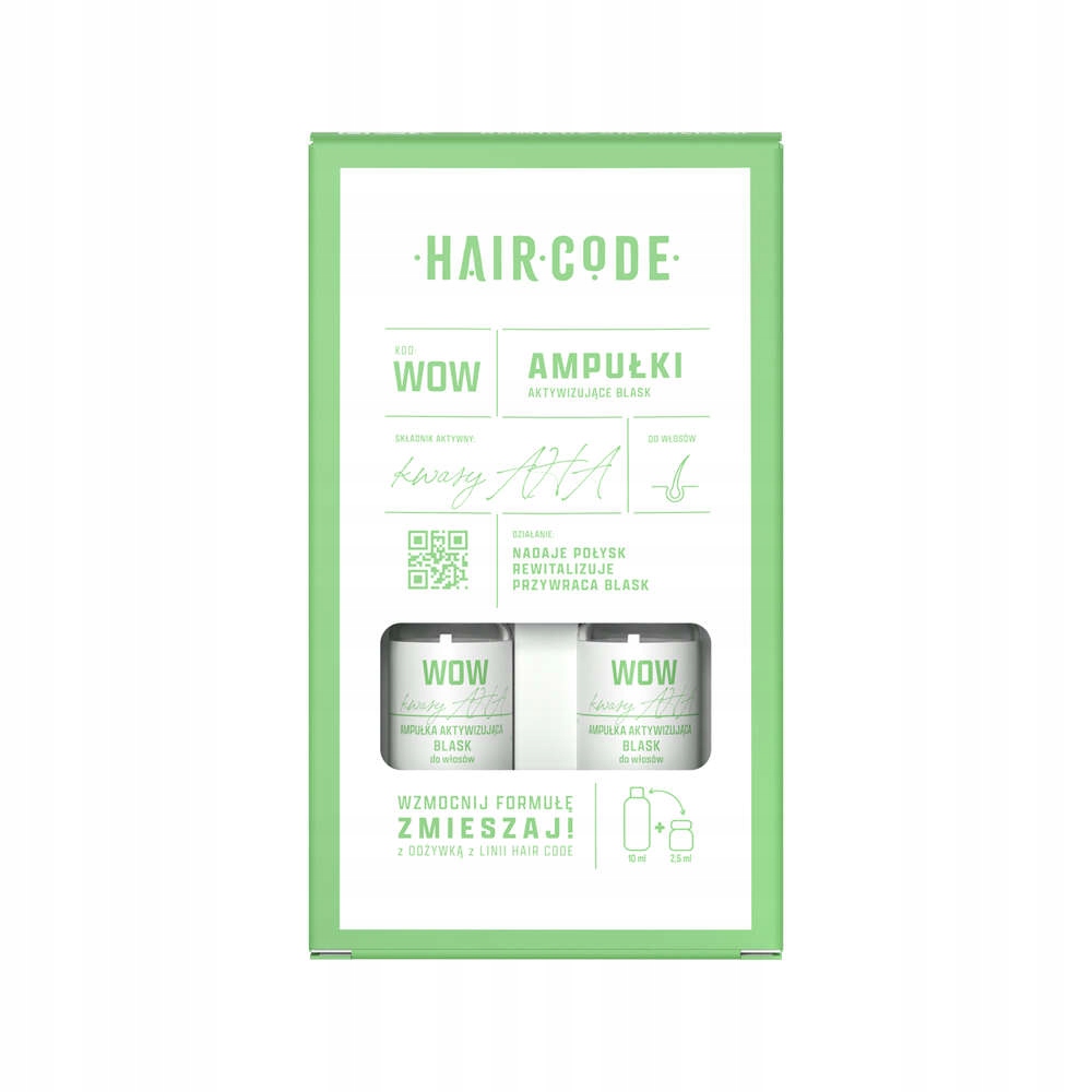 Ampułki Hair Code WOW aktywizujące blask 4 x 5 ml