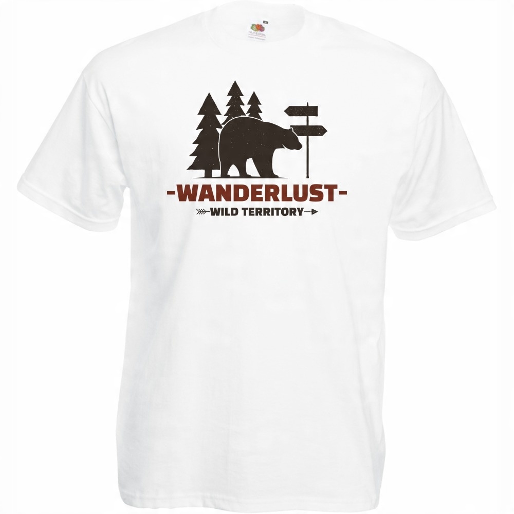 

Koszulka wanderlust niedźwiedź miś XL biała