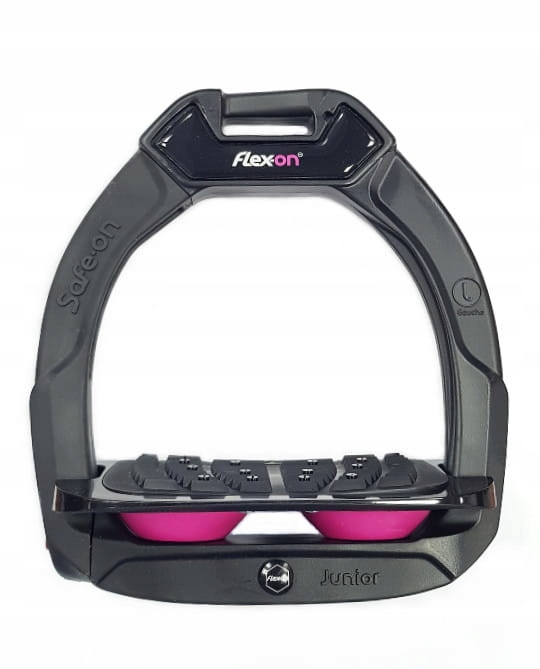 Dětské bezpečnostní Třmeny Flex-on SafeOnJunior Inc.Grip, černé/růžové