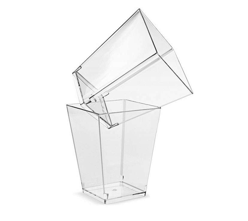 KUBEK PUCHARKI NA PRZEKĄSKI DESERY 150ML 24SZT POJEMNIK NA DESER KWADRATOWY Linia LUXOR