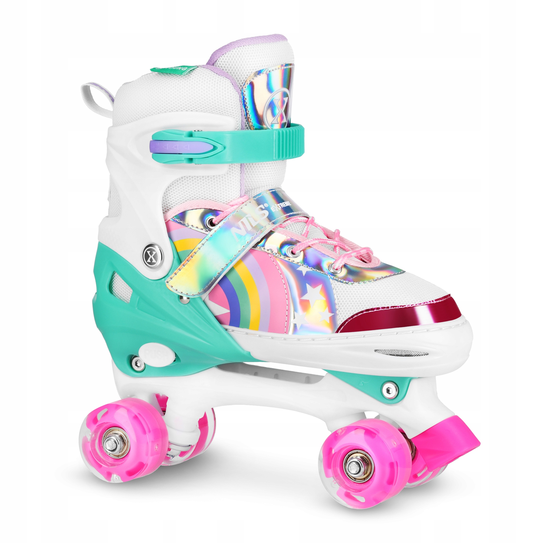 Kolečkové Brusle Rainbow Vel L(39-41) Nils Extreme NQ0187 Led