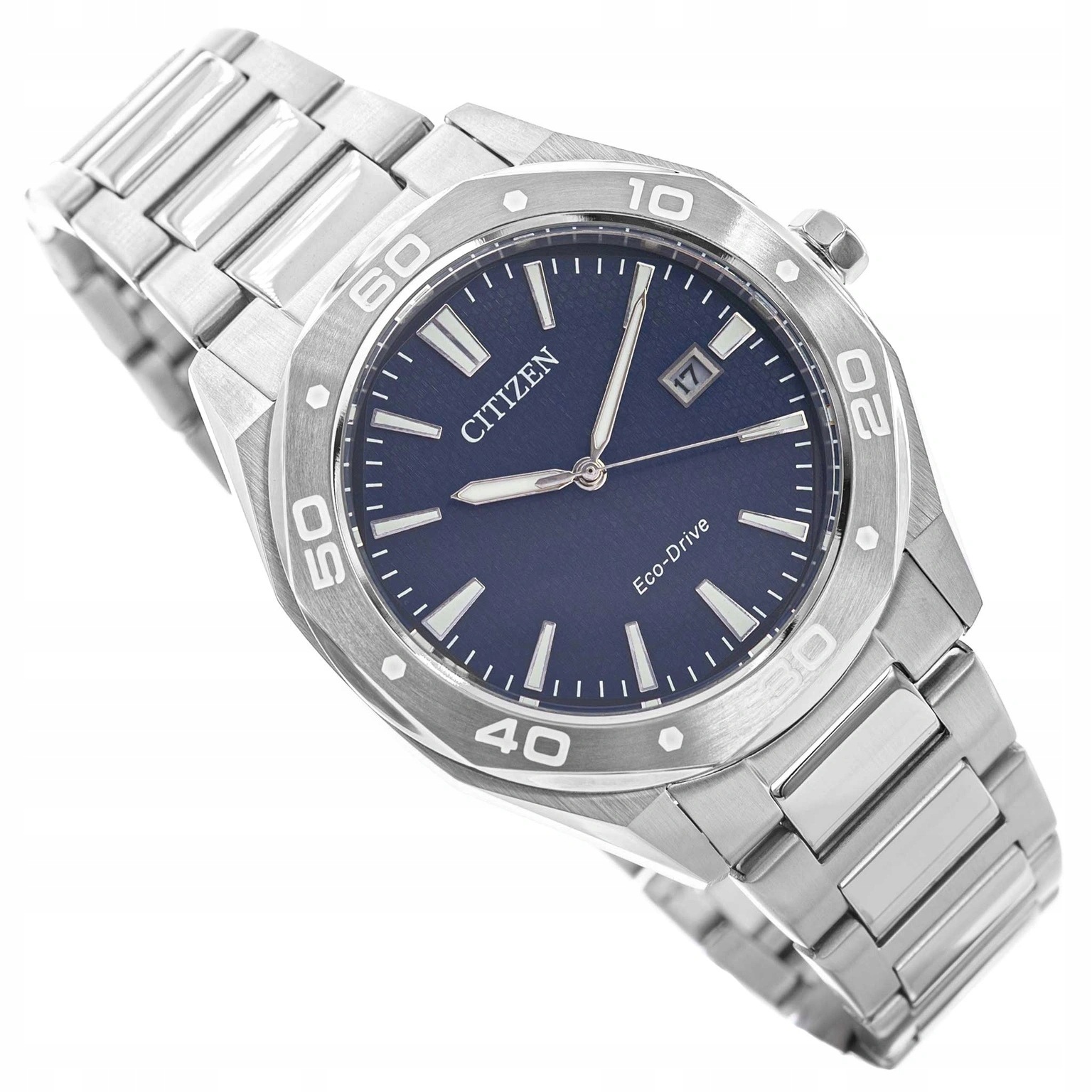 Męski Zegarek Citizen BM7631-52L Eco-drive Srebrny Na Bransolecie 10BAR