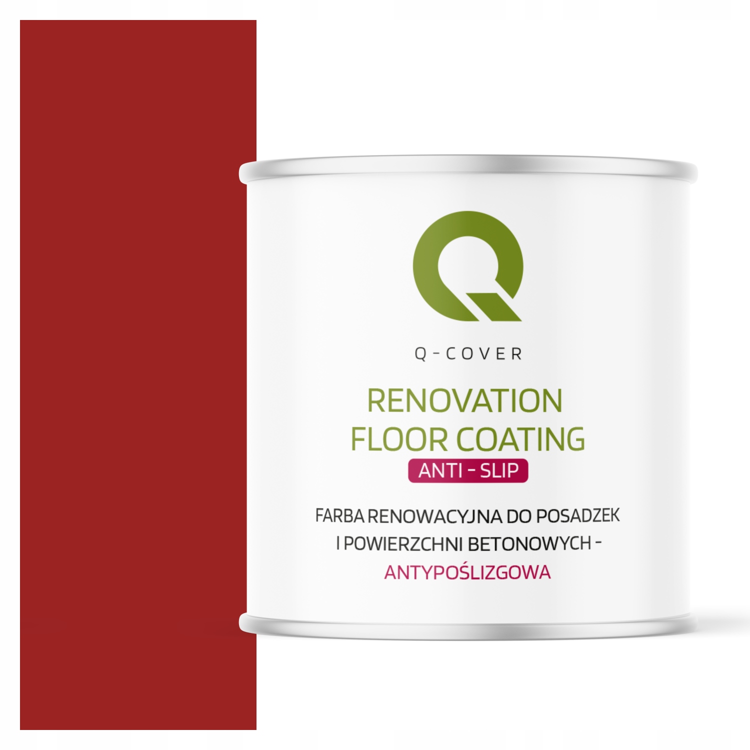 Protišmyková Farba Na Renováciu Betónu 2,5 L Červená Signálna RAL3001 Uv