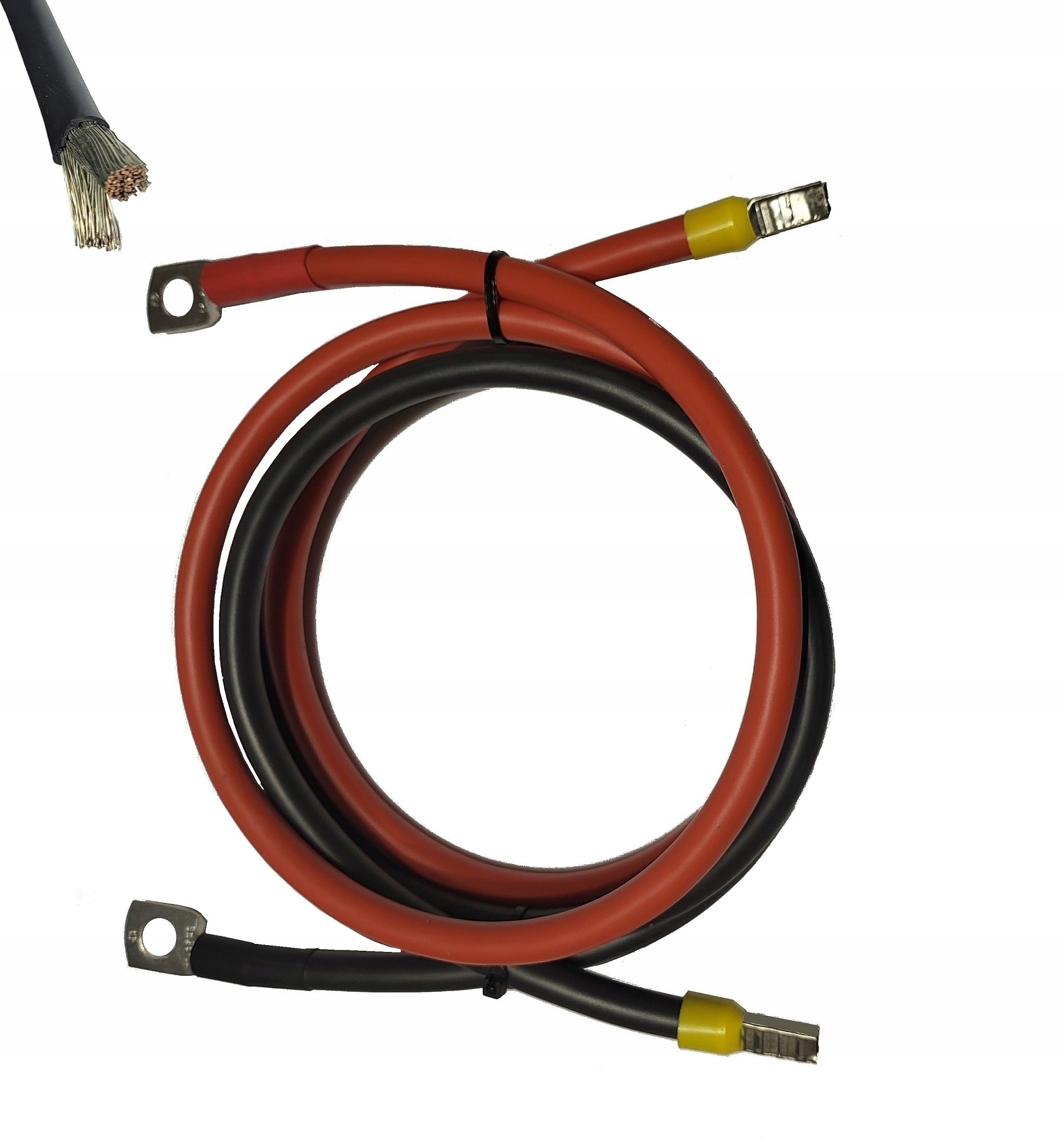 Kabel 25 mm² akumulátor měnič 80 cm M6 německý Lapp 180°