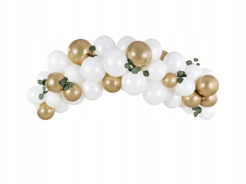 

Balony na komunię girlanda balonowa biało złota 2m