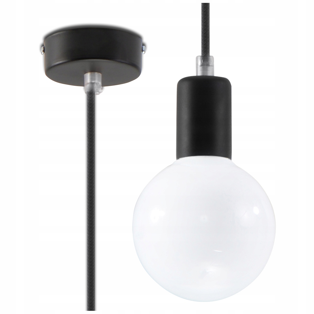 

Lampa wisząca Edison czarna minimalistyczna 1P