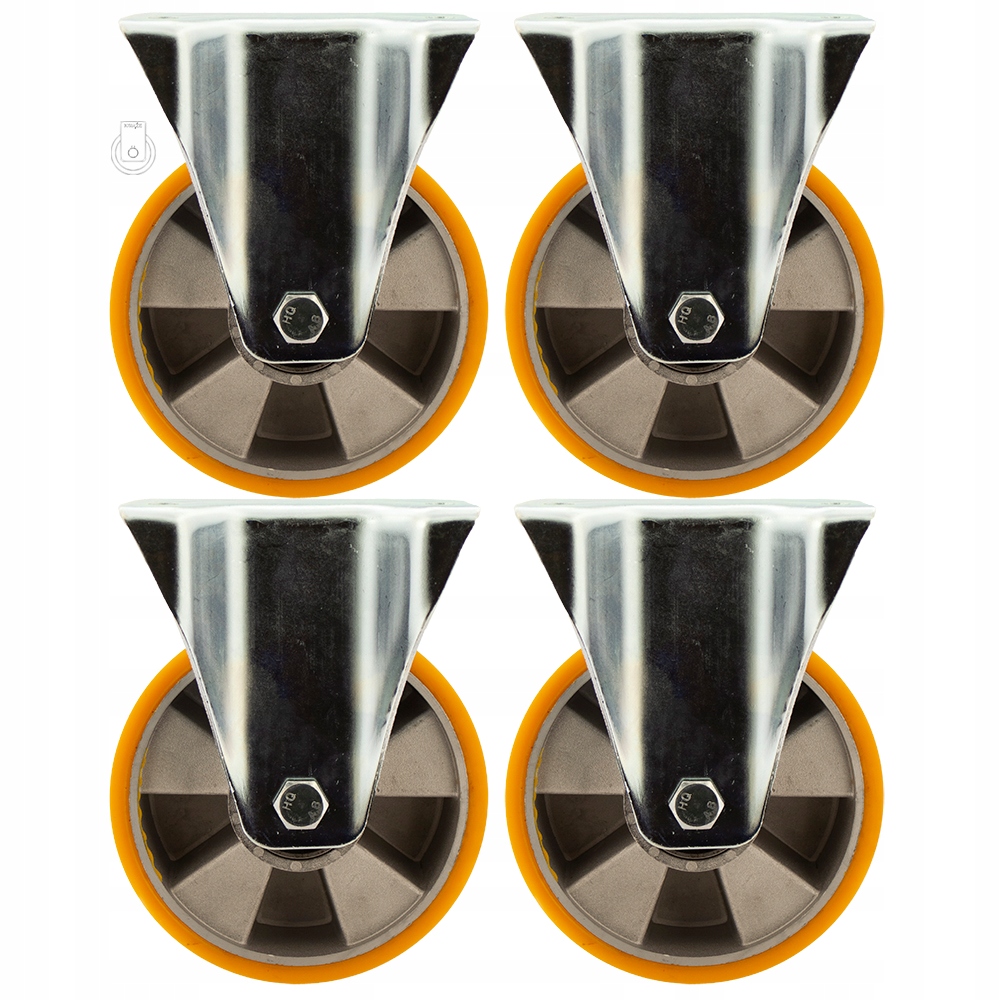 4x3HALPU150K2 Kolo Alum. Polyur. FI150 kočárek 4 ks