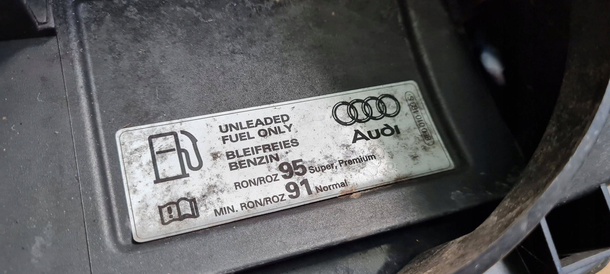 S4 B8 A4 Tankklappe des Kraftstoffsbehälters LZ9Y 8K0809999A
