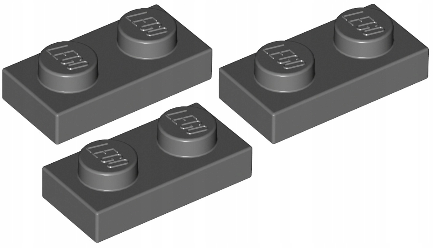 

Lego Płytka 1x2 Ciemno Szara (3023/4211063) 3szt