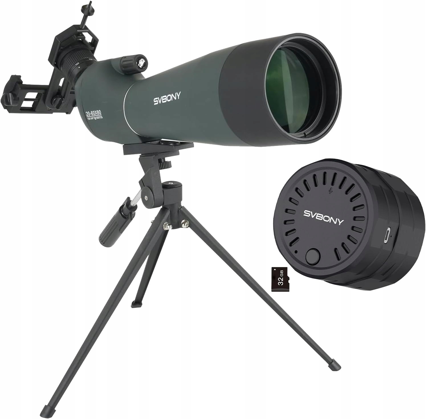 Luneta obserwacyjna Svbony SV28A+SC002 60 x 80 mm