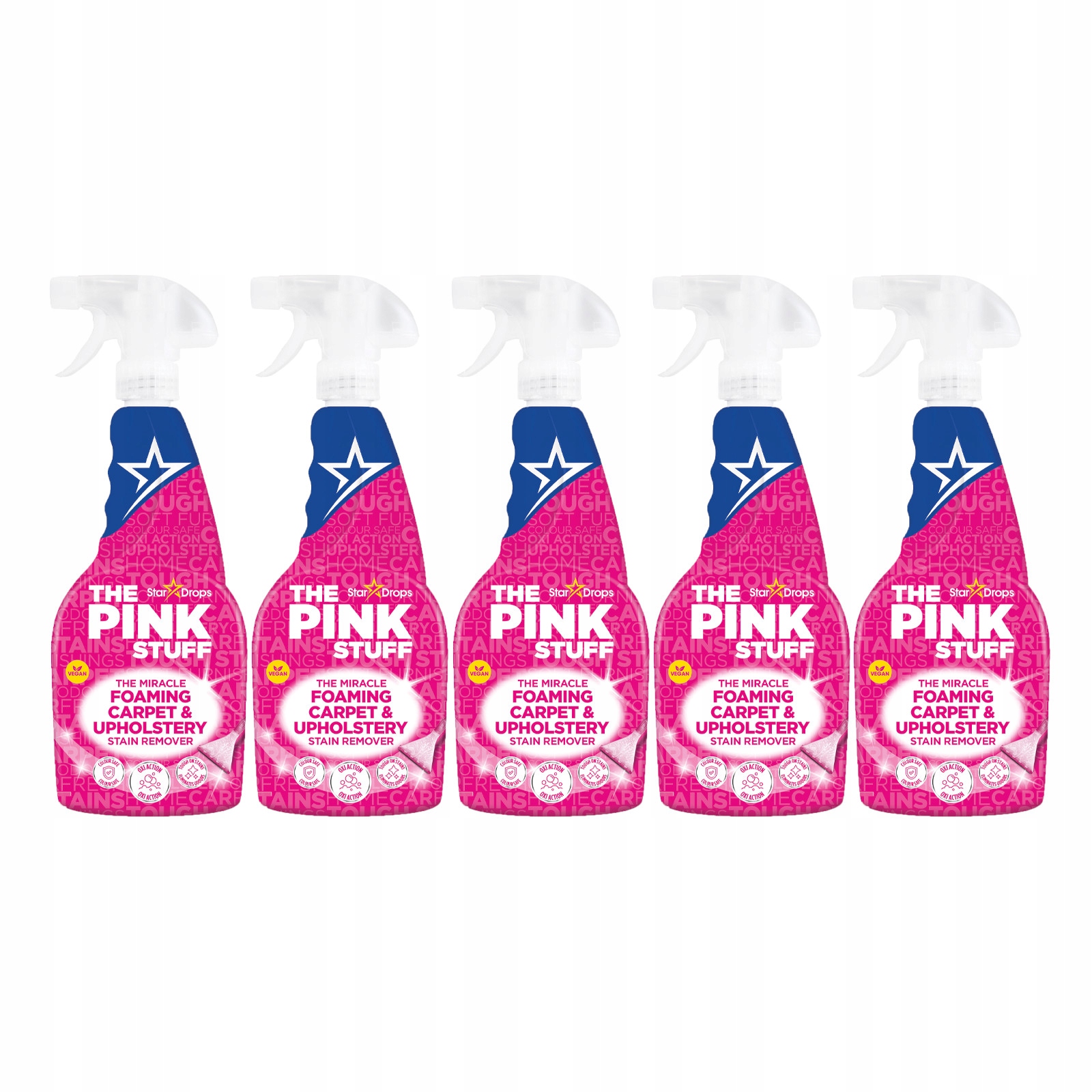 Levně 5x Čisticí pěna The Pink Stuff sprej na koberce a čalounění 500 ml