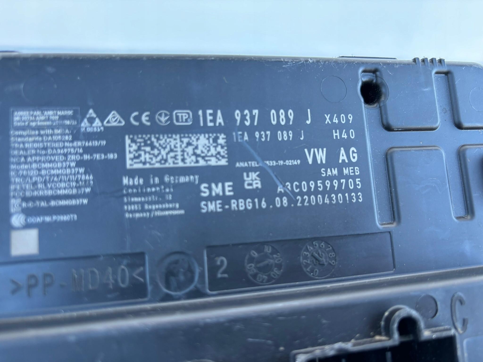 comfort control unit computer control unit VW ID.3 ID.4 1EA937089J K126/502