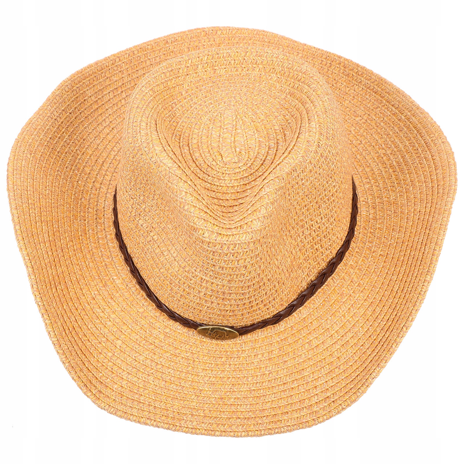Kapelusz Słomkowy Khaki W Stylu Western, Modny I Trwały
