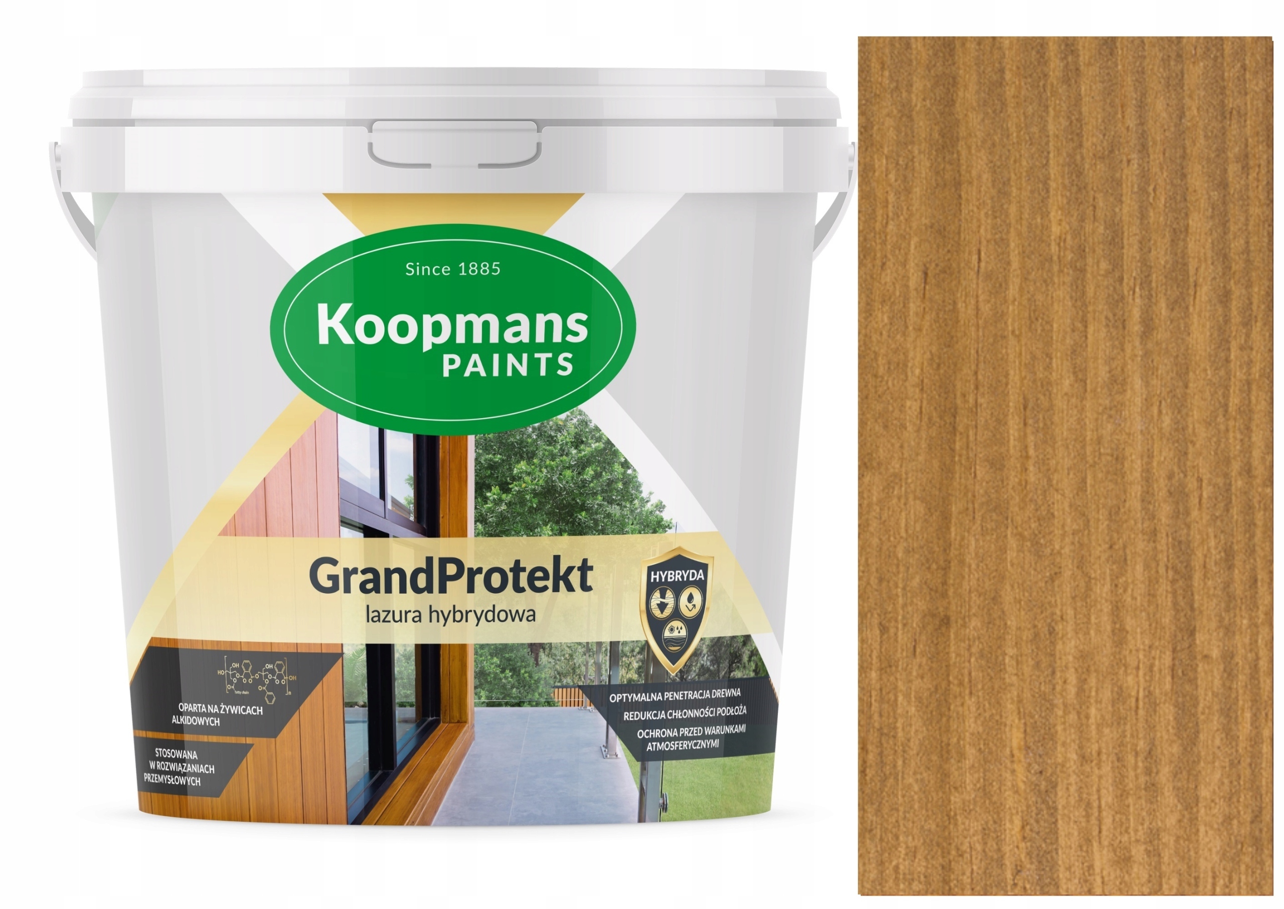 Koopmans GrandProtekt Hybridní Lazura Na Dřevo 10L Dub Blatný 910