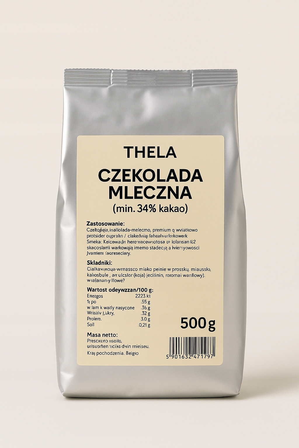 Levně Čokoláda Mléčná 34% Thela 500g Batavia